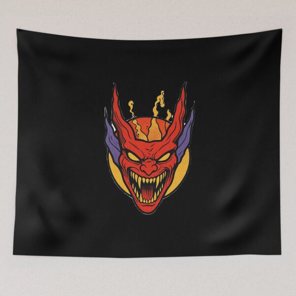 Item preview, Gothic Demon Mask Tattoo - Trash Polka Crimson Red designed and sold by Ideniquo.