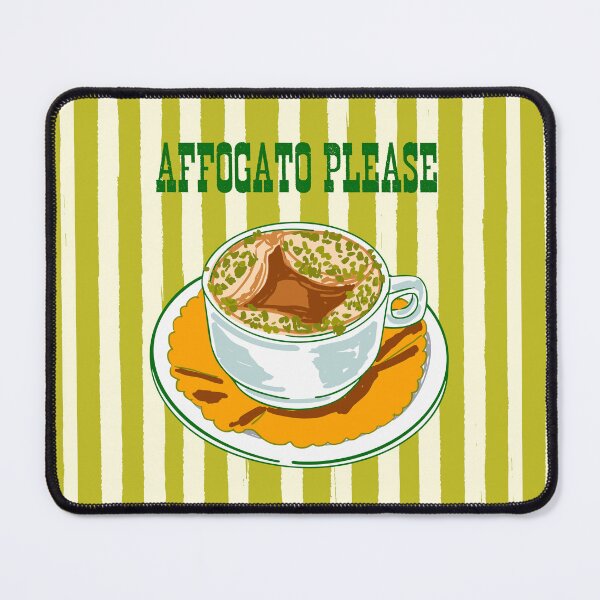 Item preview, Affogato Please Coffee Stripes Illustration designed and sold by MaiZephyr.