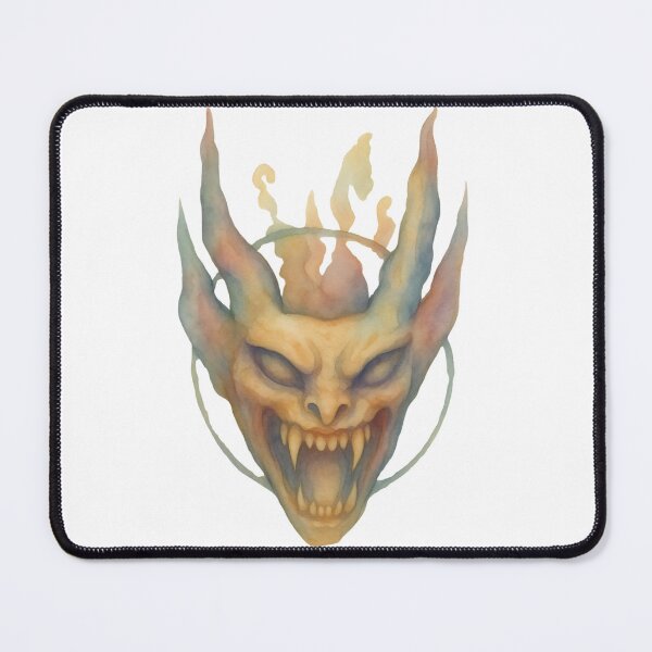 Item preview, Gothic Demon Mask Tattoo - Hellfire Orange Edition designed and sold by Ideniquo.