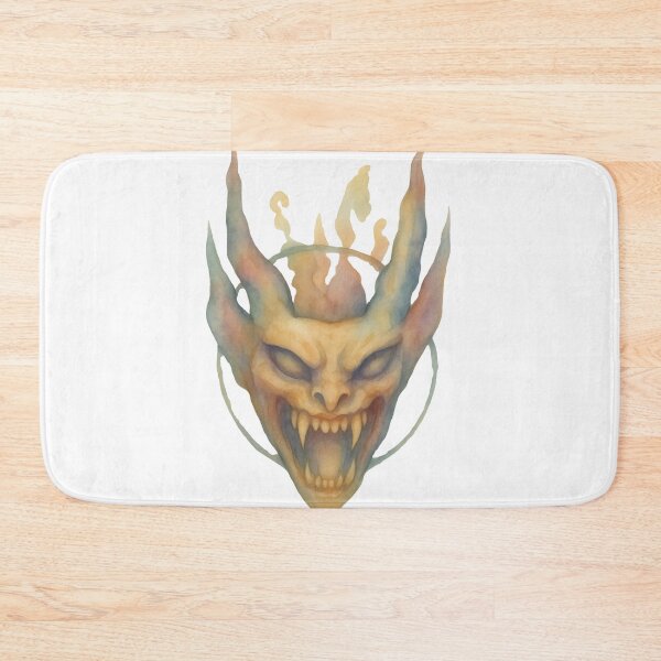 Item preview, Gothic Demon Mask Tattoo - Hellfire Orange Edition designed and sold by Ideniquo.