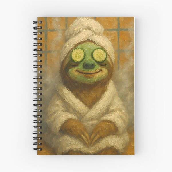 Item preview, Abstract Painting of Spa Day Sloth | Whimsical Relaxing Sloth Illustration | Colorful Modern Self-Care Animal Wall Art Print designed and sold by PaintedPixels01.