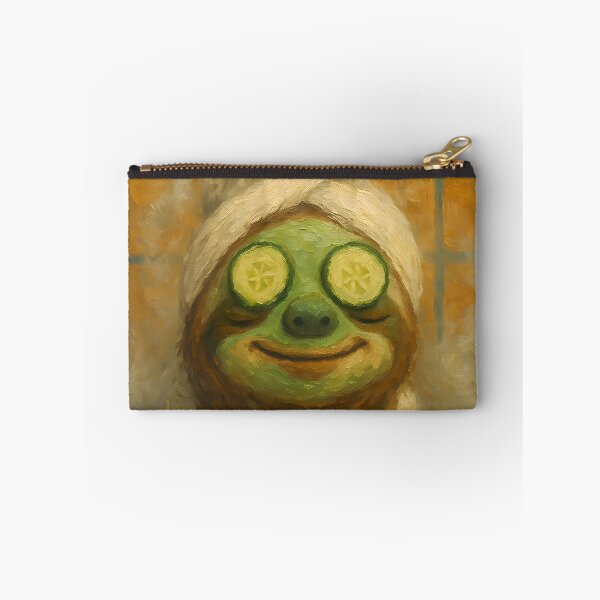 Item preview, Abstract Painting of Spa Day Sloth | Whimsical Relaxing Sloth Illustration | Colorful Modern Self-Care Animal Wall Art Print designed and sold by PaintedPixels01.