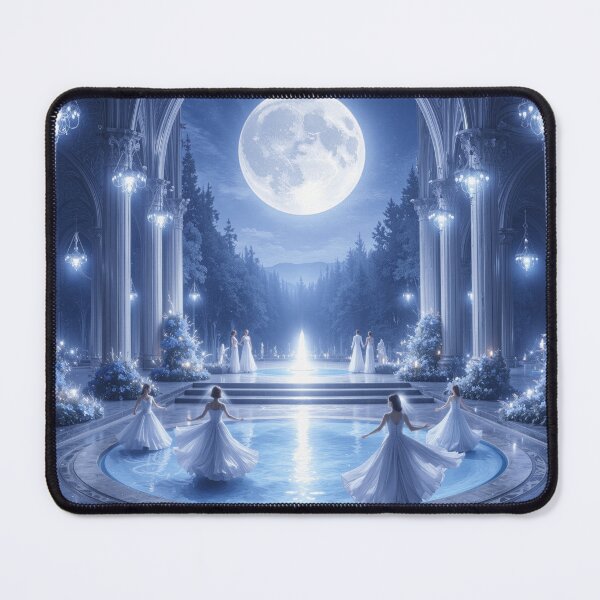 Item preview, Moonlit Fantasy Palace Under Full Moon designed and sold by CozyLittleShop.