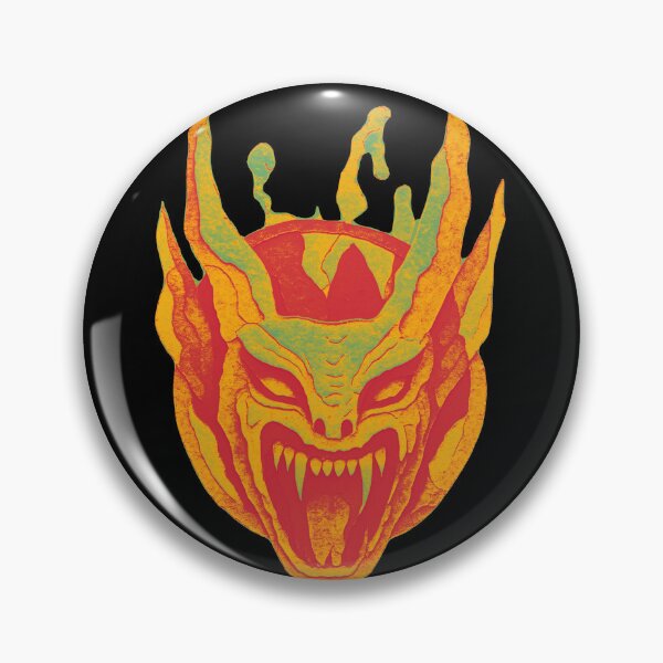 Item preview, Gothic Demon Mask Tattoo - Molten Magma Yellow designed and sold by Ideniquo.