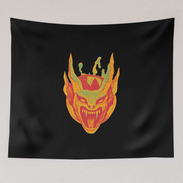 Item preview, Gothic Demon Mask Tattoo - Molten Magma Yellow designed and sold by Ideniquo.