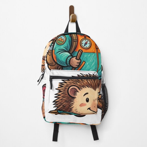 Item preview, Cute Hedgehog Couple Hiking in Matching Outdoor Jackets designed and sold by TaiwanMemory.