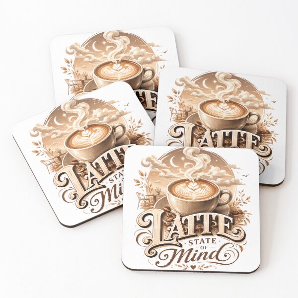 Item preview, Latte State Of Mind Coffee Aesthetic designed and sold by pradeepvisuals.
