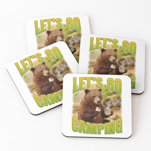 Item preview, Let's Go Camping Funny Bear Saying designed and sold by bngfx.
