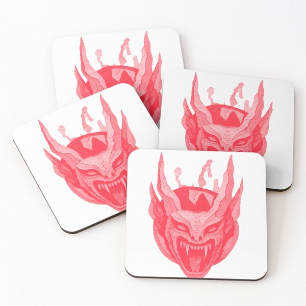 Item preview, Gothic Demon Mask Tattoo - Blood Red Silhouette designed and sold by Ideniquo.