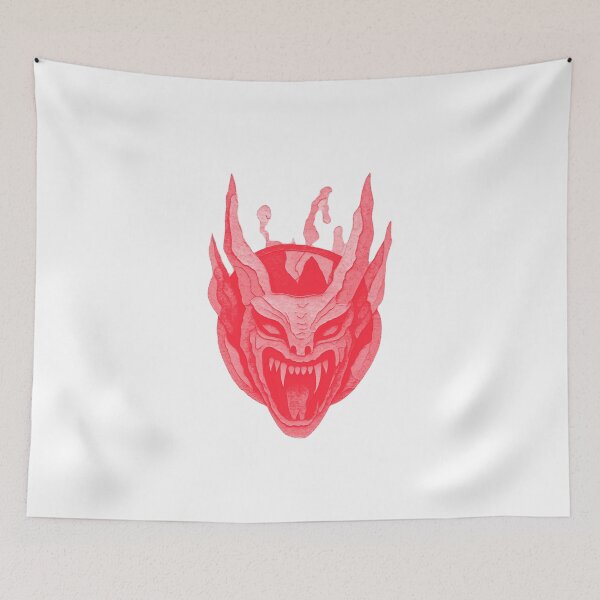 Item preview, Gothic Demon Mask Tattoo - Blood Red Silhouette designed and sold by Ideniquo.