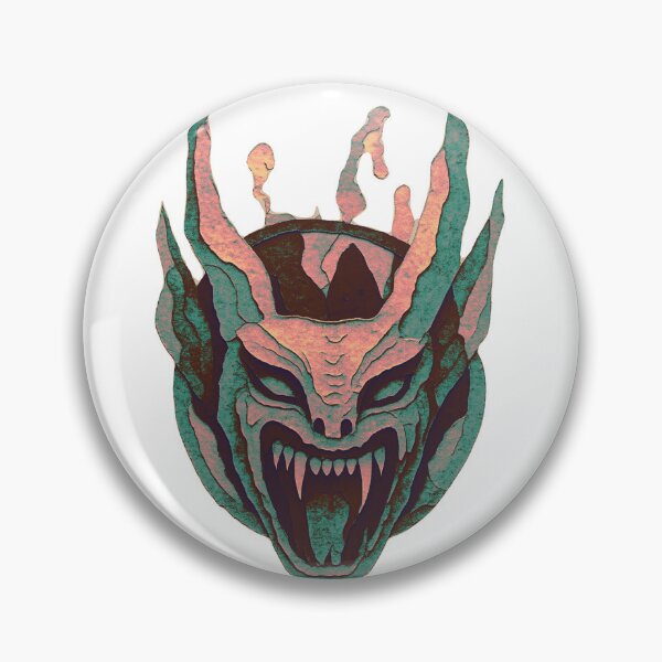 Item preview, Gothic Demon Mask Tattoo - Toxic Teal & Rust designed and sold by Ideniquo.