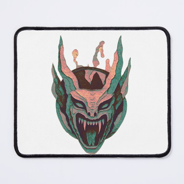 Item preview, Gothic Demon Mask Tattoo - Toxic Teal & Rust designed and sold by Ideniquo.