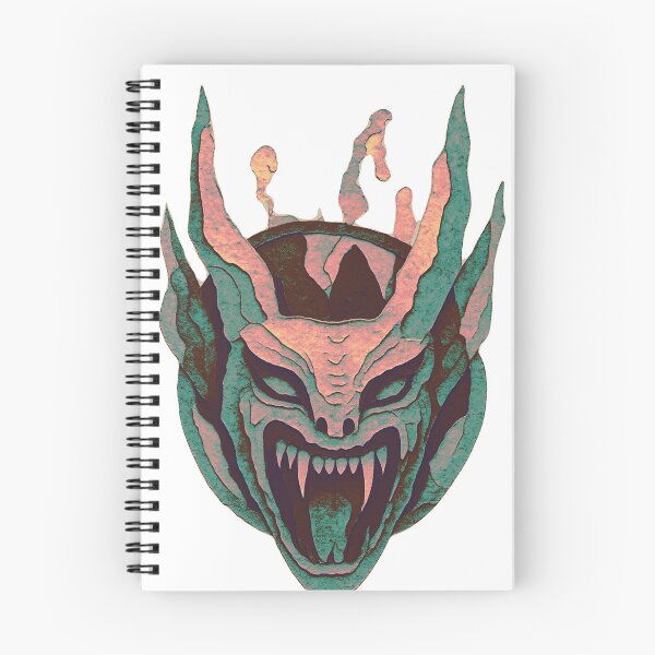 Item preview, Gothic Demon Mask Tattoo - Toxic Teal & Rust designed and sold by Ideniquo.