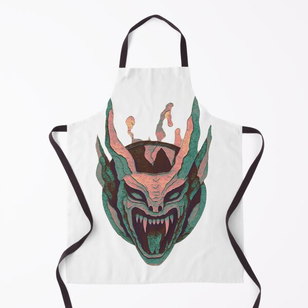 Item preview, Gothic Demon Mask Tattoo - Toxic Teal & Rust designed and sold by Ideniquo.