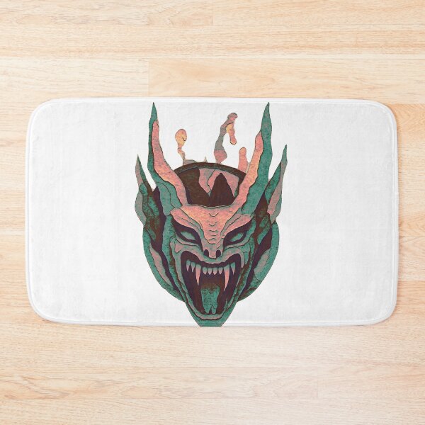 Item preview, Gothic Demon Mask Tattoo - Toxic Teal & Rust designed and sold by Ideniquo.