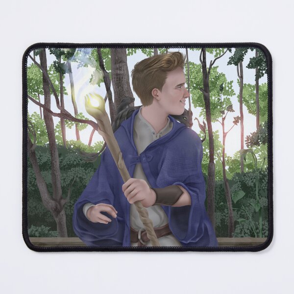 Item preview, Wizard with Magic Staff and Cat Dragons designed and sold by JaybirdArtCreations.