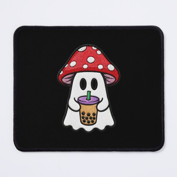 Item preview, Cute Ghost Drinking Boba Tea Kawaii Embroidery Patch Design designed and sold by ColorSplash123.