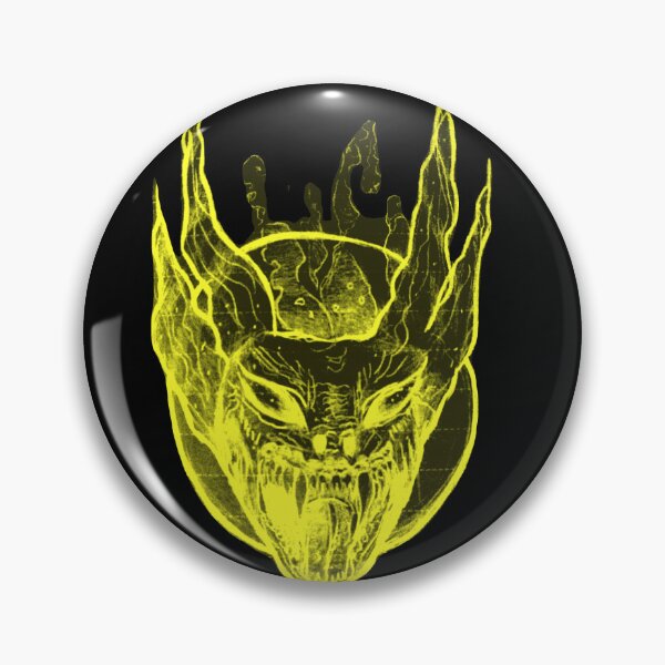 Item preview, Gothic Demon Mask Tattoo - Toxic Neon Yellow designed and sold by Ideniquo.