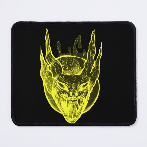Item preview, Gothic Demon Mask Tattoo - Toxic Neon Yellow designed and sold by Ideniquo.