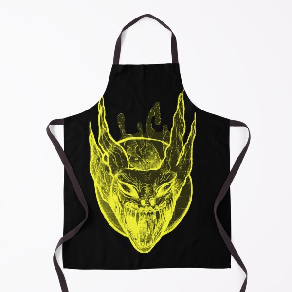 Item preview, Gothic Demon Mask Tattoo - Toxic Neon Yellow designed and sold by Ideniquo.