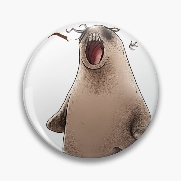 Item preview, Angry Seal Yelling Meme Illustration designed and sold by Mystic & Celestial Art.