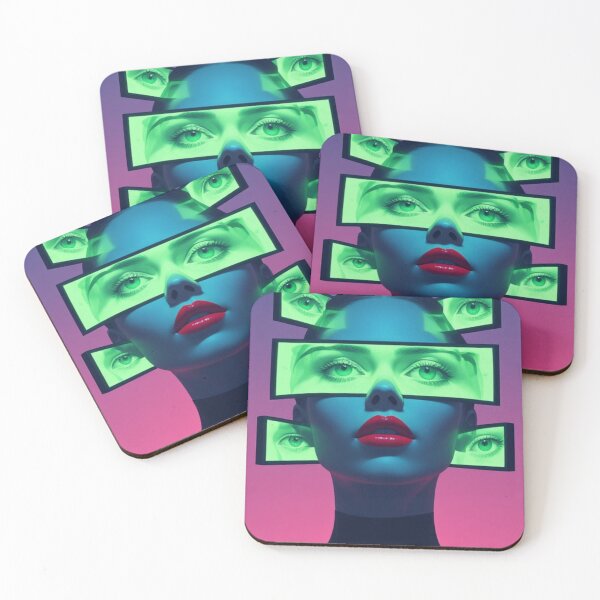 Item preview, Detached From Reality – Cyberpunk Surreal Eyes Digital Art designed and sold by halibutgoatramb.