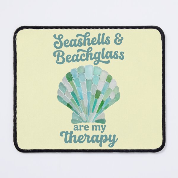 Item preview, Seashells & Beachglass Are My Therapy - Retro Sea Glass Design designed and sold by Vanilla-Girl.