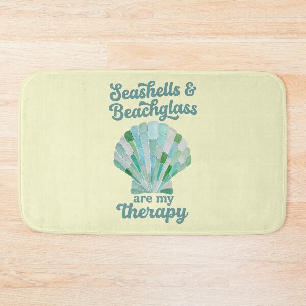Item preview, Seashells & Beachglass Are My Therapy - Retro Sea Glass Design designed and sold by Vanilla-Girl.