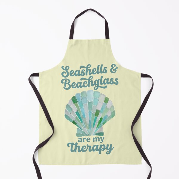 Item preview, Seashells & Beachglass Are My Therapy - Retro Sea Glass Design designed and sold by Vanilla-Girl.
