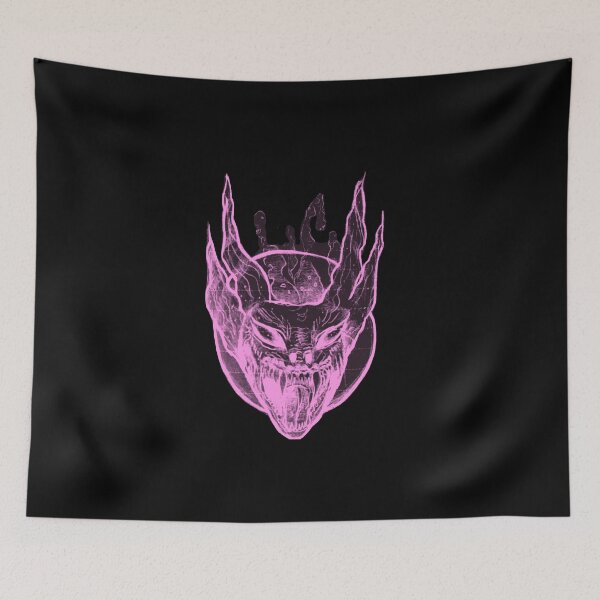 Item preview, Gothic Demon Mask Tattoo - Pastel Pink Goth designed and sold by Ideniquo.