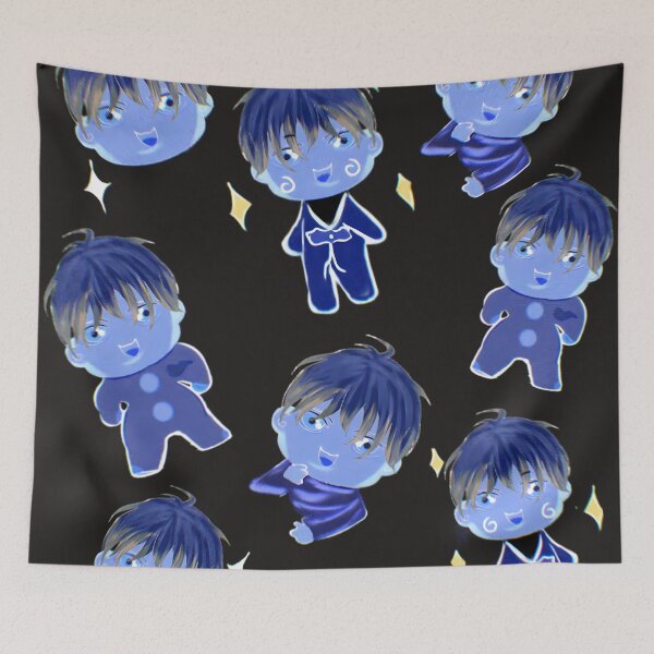 Item preview, Cute Blue Anime Chibi Stars Pattern designed and sold by Conspirador.