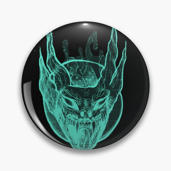 Item preview, Gothic Demon Mask Tattoo - Acid Teal Glow Edition designed and sold by Ideniquo.