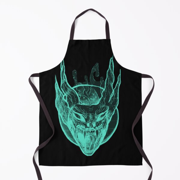 Item preview, Gothic Demon Mask Tattoo - Acid Teal Glow Edition designed and sold by Ideniquo.