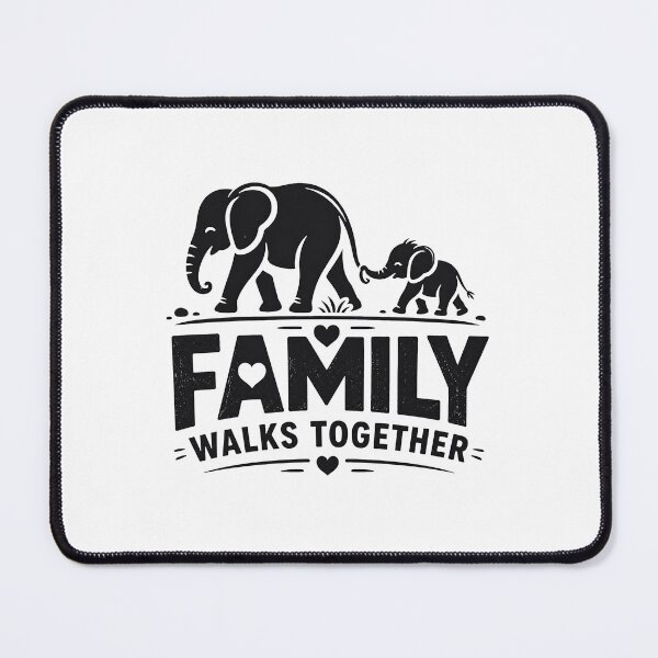 Item preview, Family Walks Together | Elephant Family Minimal Vintage Animal Lover Design designed and sold by Lovestickerco.
