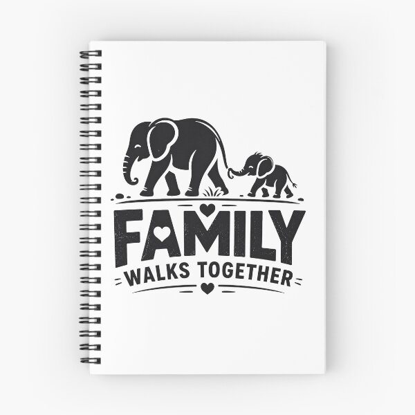 Item preview, Family Walks Together | Elephant Family Minimal Vintage Animal Lover Design designed and sold by Lovestickerco.