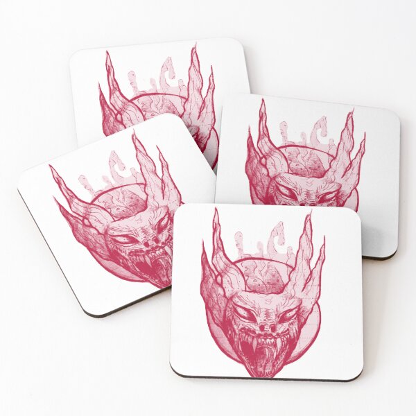 Item preview, Gothic Demon Mask Tattoo - Acid Red designed and sold by Ideniquo.