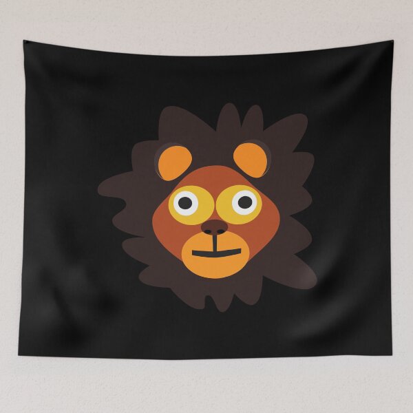 Item preview, Cute Minimalist Lion Face Sticker designed and sold by Superesko.