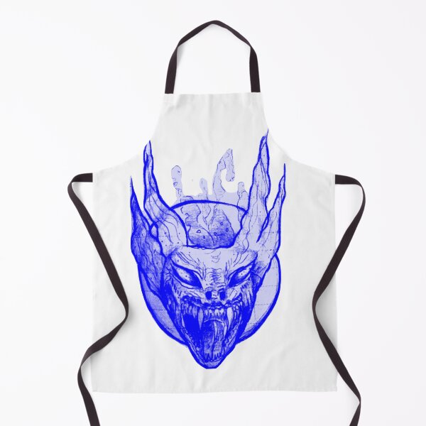 Item preview, Gothic Demon Mask Tattoo - Deep Cyber Blue Edition designed and sold by Ideniquo.