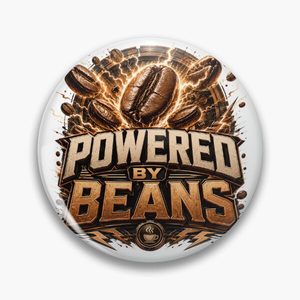 Item preview, Powered By Beans Funny Coffee Design designed and sold by pradeepvisuals.