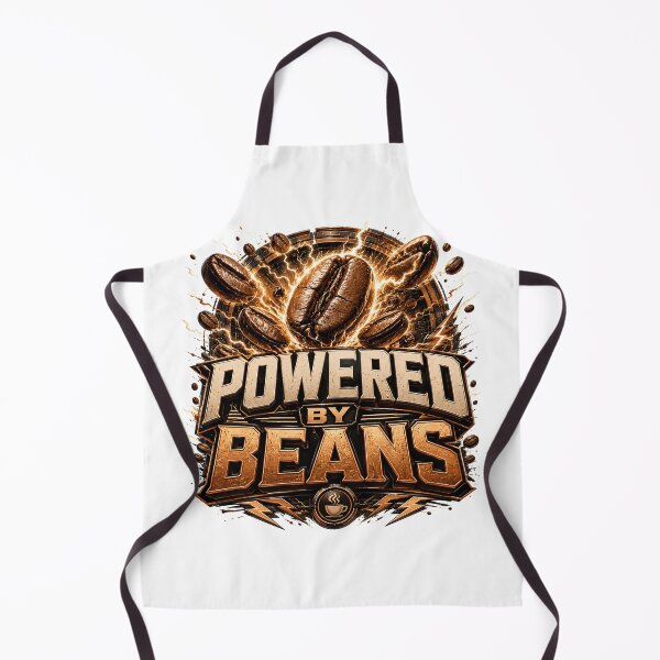 Item preview, Powered By Beans Funny Coffee Design designed and sold by pradeepvisuals.