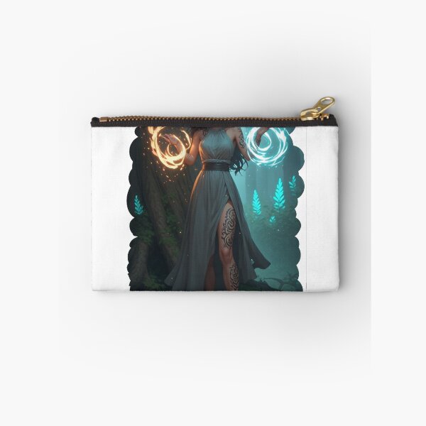 Item preview, Elemental Sorceress – Fantasy Magic Wielder Art designed and sold by halibutgoatramb.