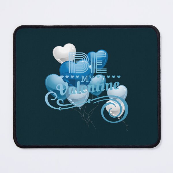 Item preview, Be My Valentine Balloon Love (Blue On Black) designed and sold by DonnasynAriadne.