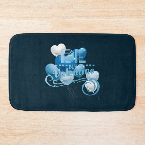 Item preview, Be My Valentine Balloon Love (Blue On Black) designed and sold by DonnasynAriadne.