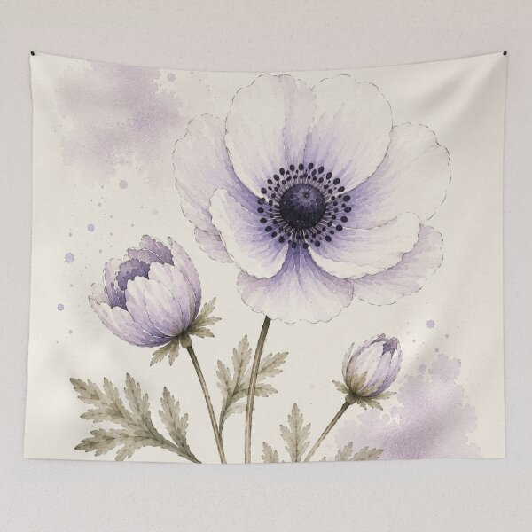 Item preview, Anemone Watercolor Botanical Floral Art Print designed and sold by TheSlowShore.