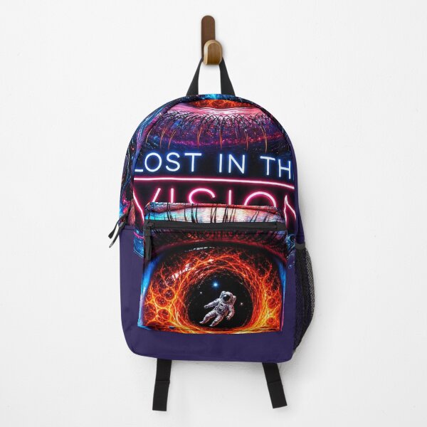 Item preview, Lost in the Vision – Psychedelic Cosmic Eye with Astronaut | Neon Surreal Space Art designed and sold by puzzell.