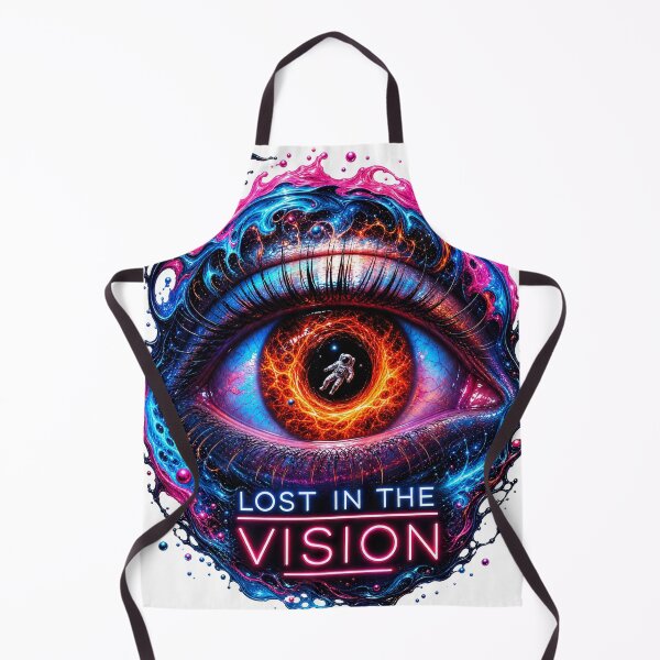 Item preview, Lost in the Vision – Psychedelic Cosmic Eye with Astronaut | Neon Surreal Space Art designed and sold by puzzell.