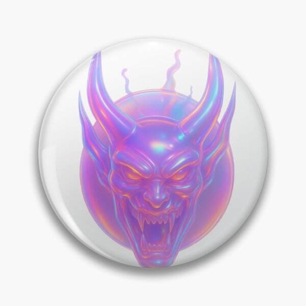 Item preview, Gothic Demon Mask Tattoo - Holographic Iridescent designed and sold by Ideniquo.
