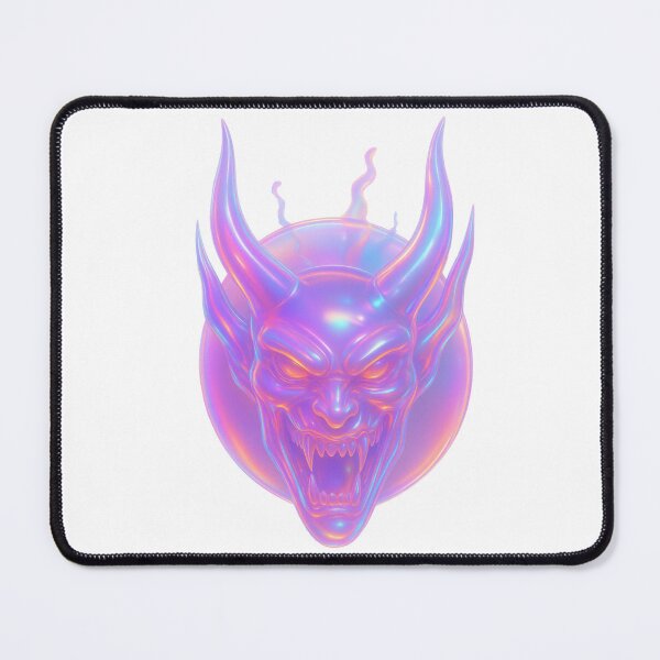 Item preview, Gothic Demon Mask Tattoo - Holographic Iridescent designed and sold by Ideniquo.