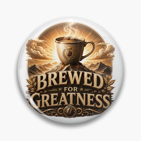 Item preview, Brewed For Greatness Coffee Motivation designed and sold by pradeepvisuals.