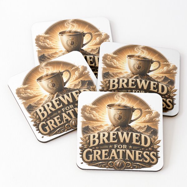 Item preview, Brewed For Greatness Coffee Motivation designed and sold by pradeepvisuals.